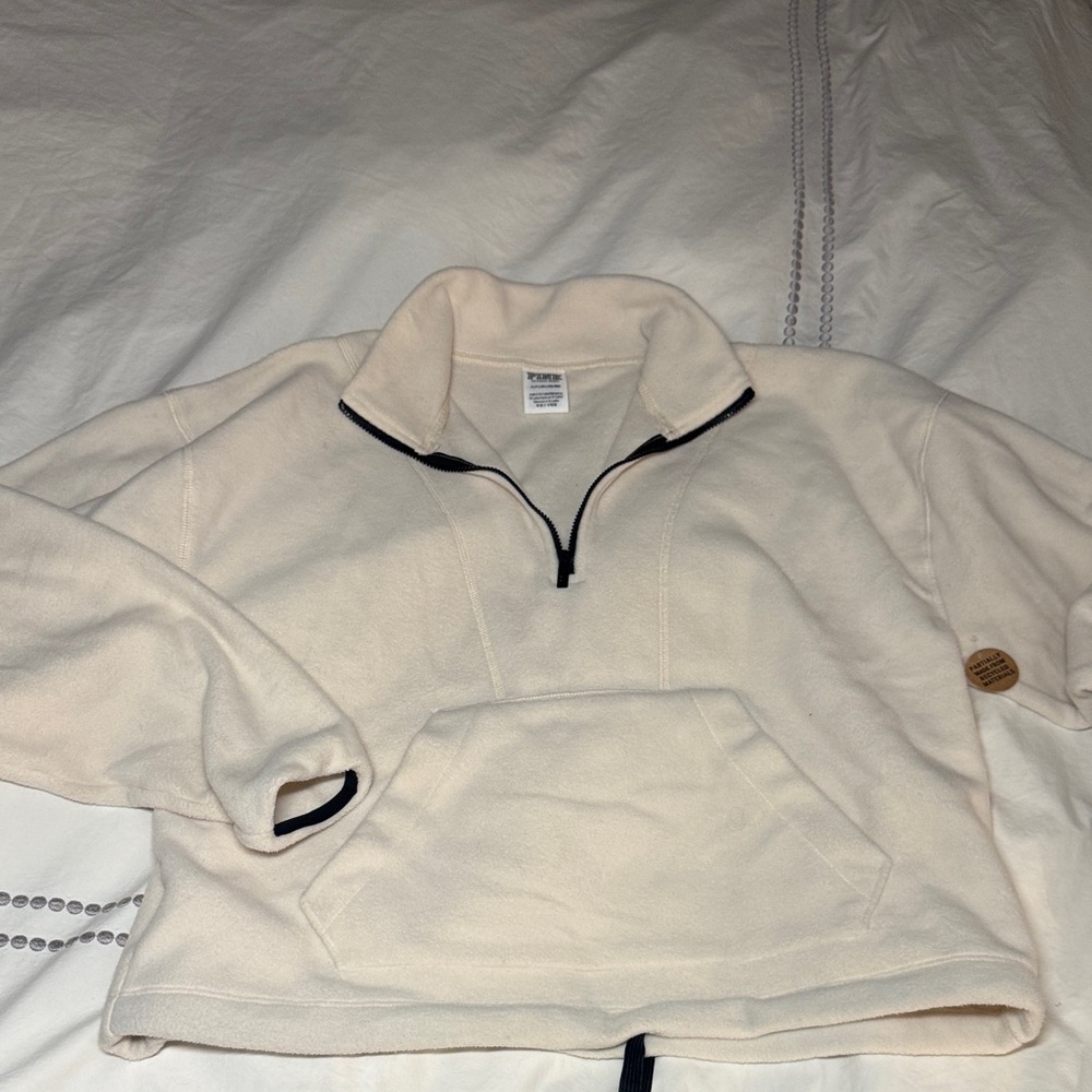 PINK Victoria's Secret Cream Fleece Pullover